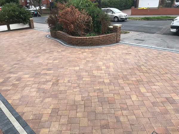 Block paving driveway in Caterham